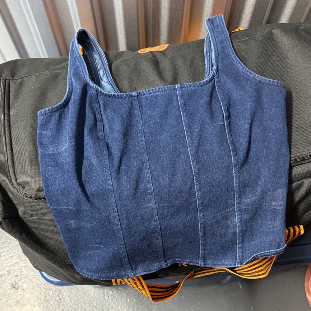 Good American Navy Blue Top